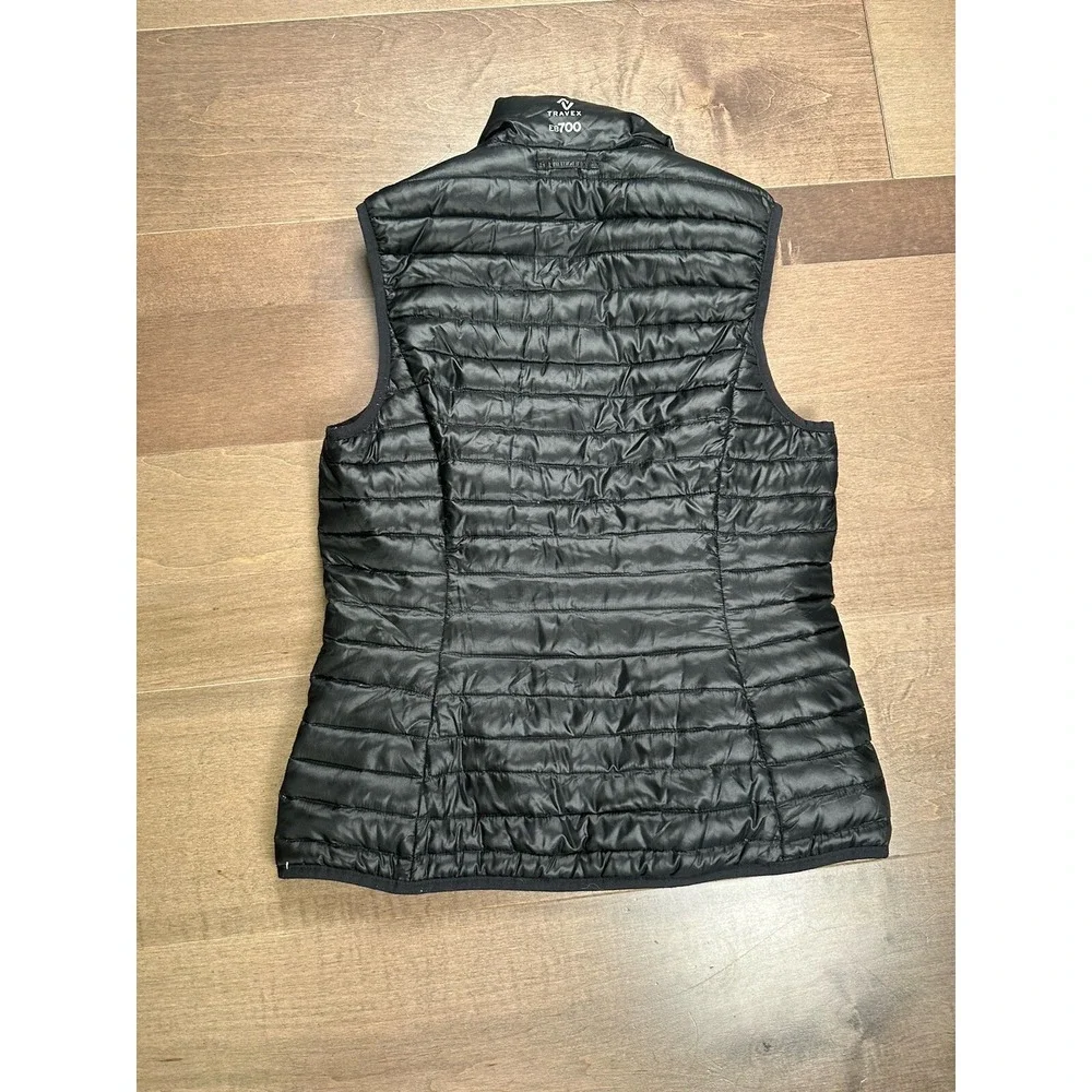 Eddie Bauer Vest Womens XS Black Travex EB700 Down Fill Quilted Puffer Hiking - Picture 4 of 11